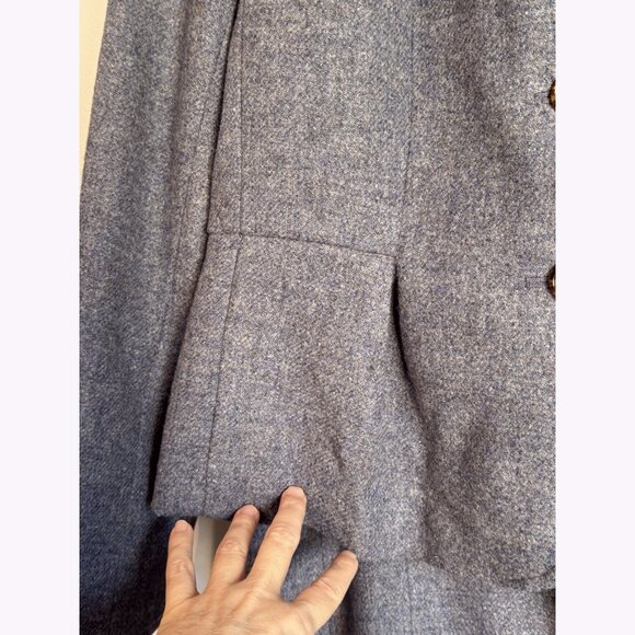 Talbots Women’s 12P Wool Blazer Blue Classic Preppy Quiet Luxury Minimalist - Picture 5 of 9